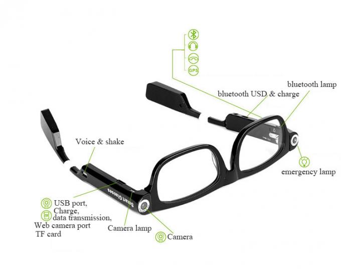 Multifunctiona fashion glasses in camera, bluetooth, MP3, GPS, lighting 0