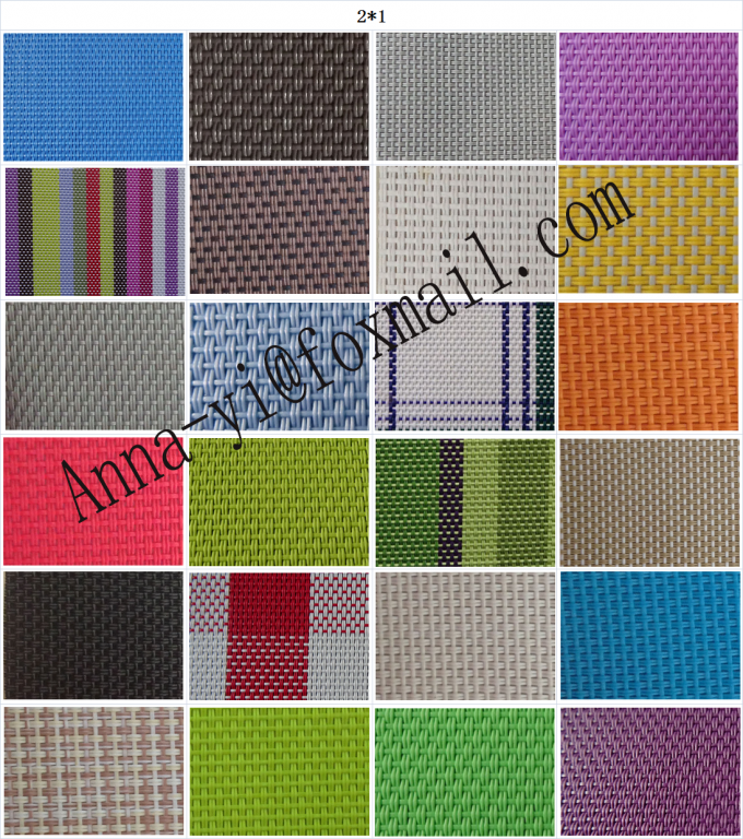 2X1 woven PVC coated mesh fabric outdoor patio furniture textilene fabric textilene mesh in Grid lines