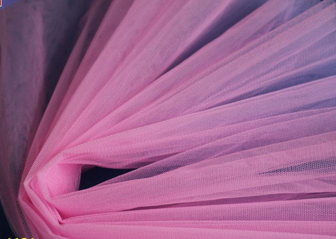 pink color mesh cloth,100% chinlon mesh fabric for wedding dress etc.. 0