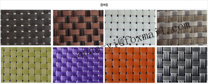 sale waterproof & Anti- UV PVC coated mesh fabric in 8X8 woven wire table mat