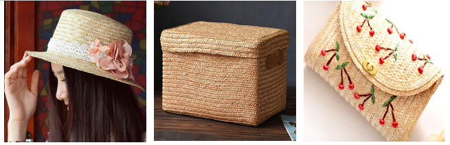 supply Natural Grass & Paper woven fabric cloth in mesh style
