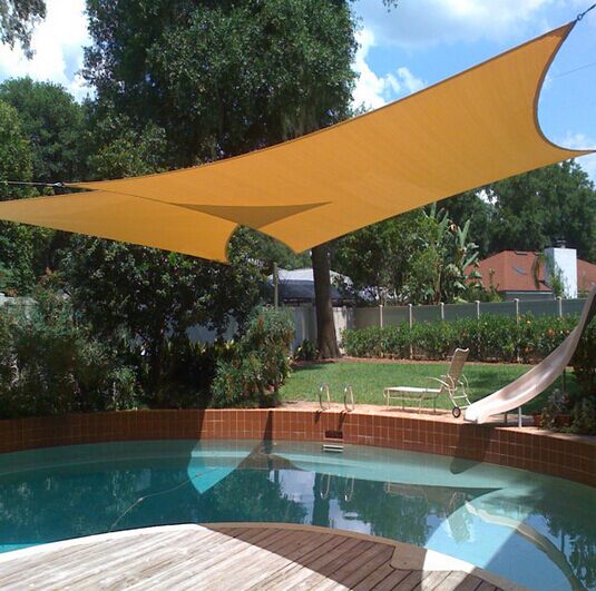 green color Outdoor waterproof Fabric sunshade screen sun Shade sails 4