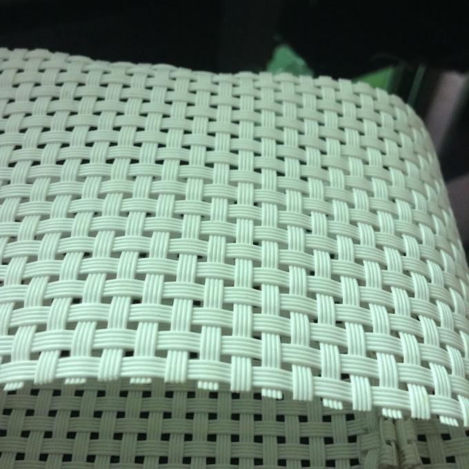 White color sling chair woven mesh PVC fabrics