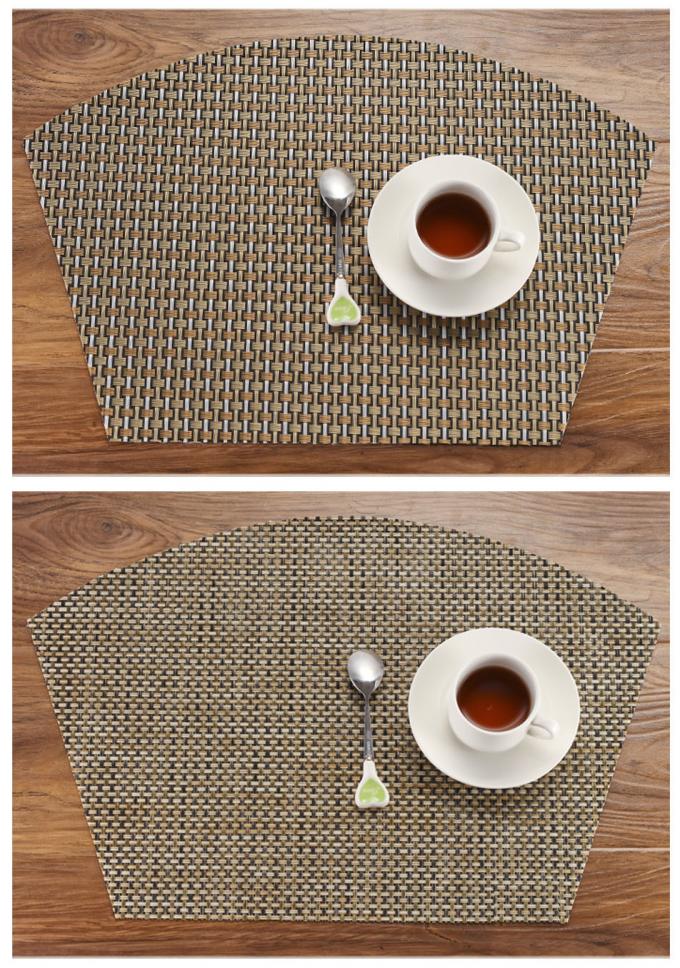 woven Vinyl Placemats Pvc Dining Table Mats Coaster 1
