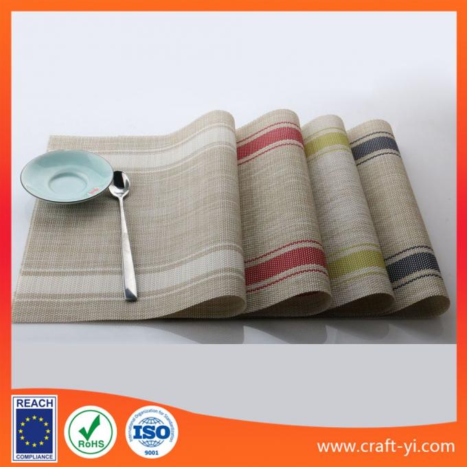 waterproof table mat in Textilene fabric easy clean and reuse placemats supplier 0