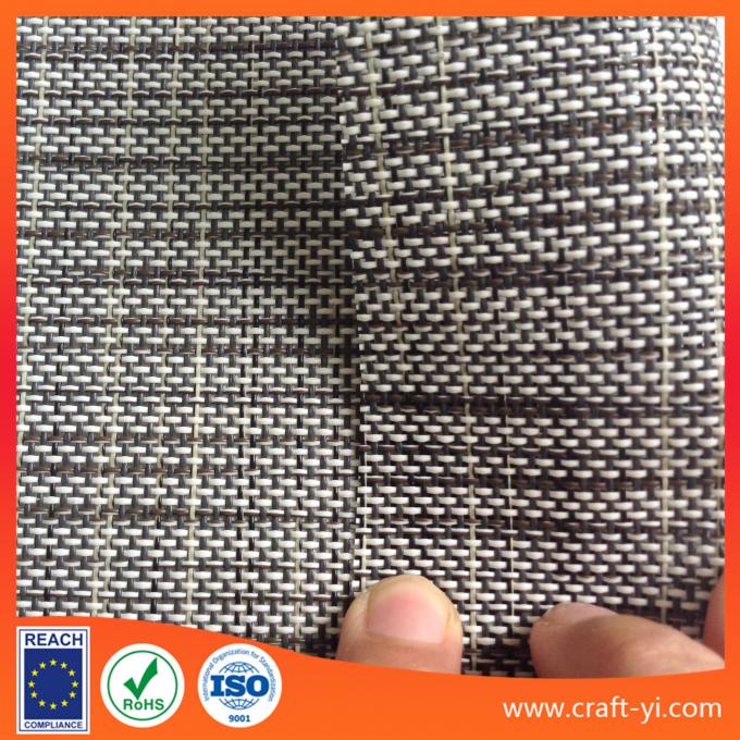 Outdoor Mesh Fabric For Furniture in white black mix color 1x1 weave