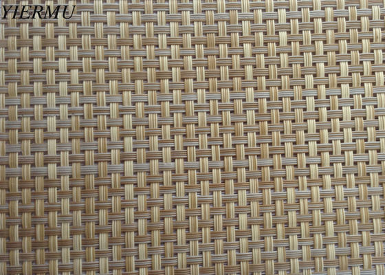 rattan color textilene fabric in PVC coated mesh fabric cloth for