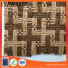 China natural woven straw fabric wreath for hats by the yard in paper material supplier