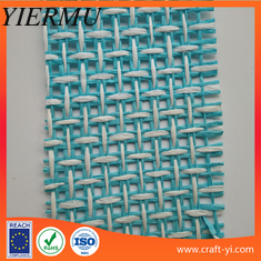 China supply Natural Grass &amp; Paper woven fabric cloth in mesh style supplier