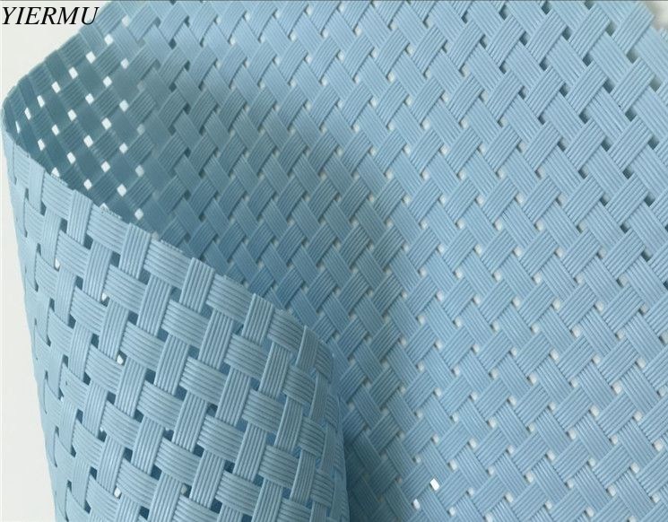 light blue color Textilene® Solar Screens & Sun Screen Fabric 8*8 woven mesh fabric