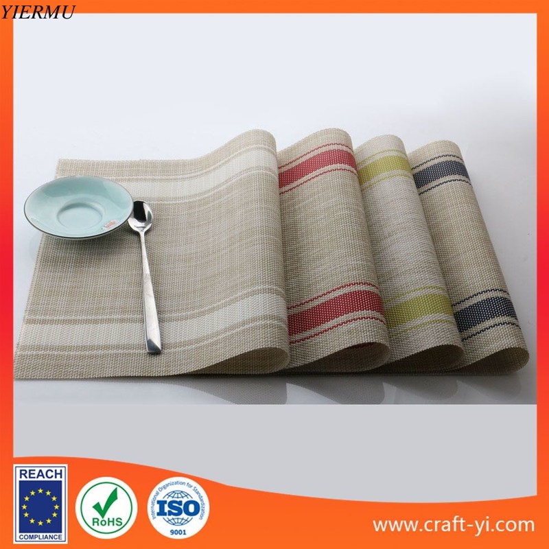 waterproof table mat in Textilene fabric easy clean and reuse placemats supplier