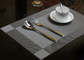PVC textilene placemat home eat mat hotel eat table mat diagonal single box eat mat supplier