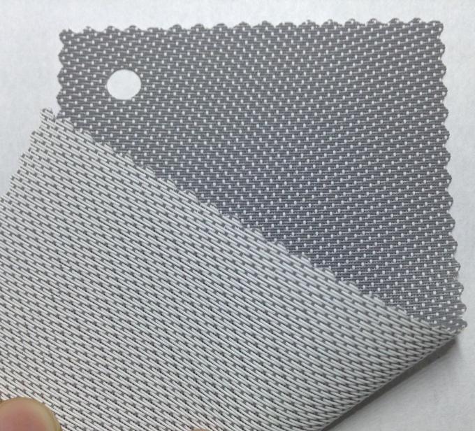 UV sunshade sunscreen mesh fabric clothing in gray color Textilene material