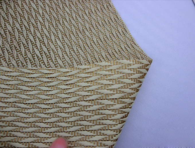 splint rattan weave style Textilene PVC coated mesh fabrics