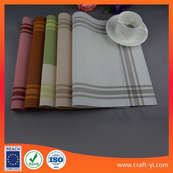 Placemat and coaster set table cloth Textilene mesh fabric table mats supplier 0