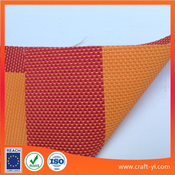 Textilene Outdoor mesh fabric2X1 weave in red strip Anti-UV fabric 0