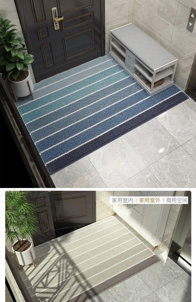 Indoor or outdoor dirt scraping mud waterproof mat Chenise silk foot mat silk ring stripe door non-slip mat 0