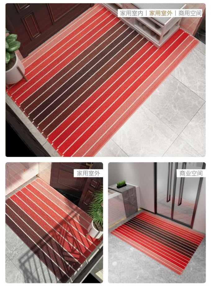 Indoor or outdoor dirt scraping mud waterproof mat Chenise silk foot mat silk ring stripe door non-slip mat 1