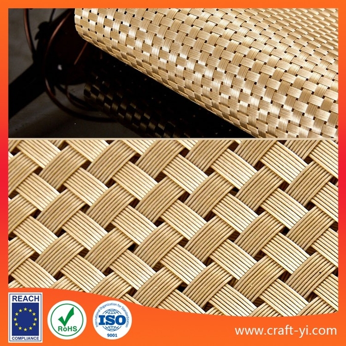 golden color 4X4 weave style Textilene mesh fabrics high strong  tension 0