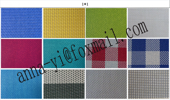 Supply 1*1 yellow/white/black/red color textilene fabric in PVC coated mesh Textilene fabric for pool fence etc.. 0