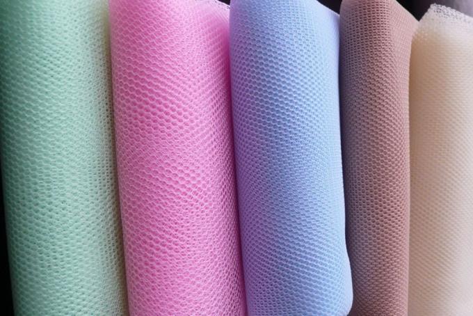 50D dacron 30A White pink blue color hexagonal mesh cloth mosquito netting fabric 1