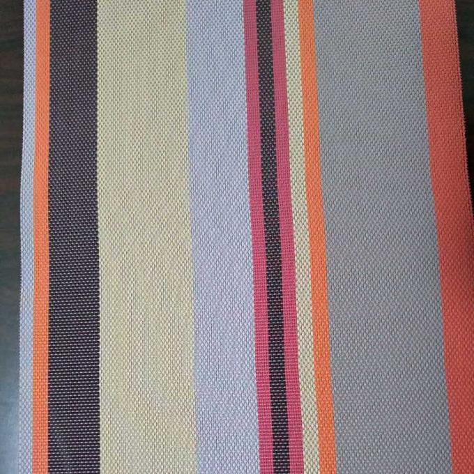 stripe textilene a tightly woven outdoor sun shade fabric Solar PVC Coated polyester UV Fabric 1