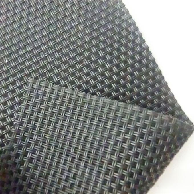 Black color textilene wicker fabric 2X2 woven style 0