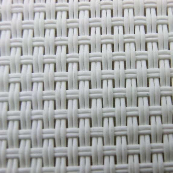 White color Textilinene mesh fabric 2X2 wires woven style suit for outdoor sunshade or chairs 0