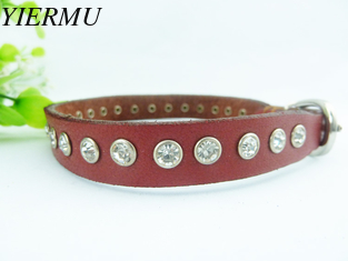 China dog leather diamond-collars supplier