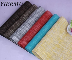 China For restaurant or coffee room placemat in each color PVC mesh fabric easy clearn table mat supplier
