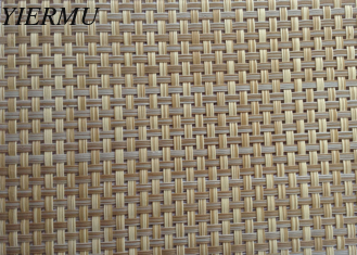 China rattan color textilene fabric in PVC coated mesh fabric cloth for outdoor furniture or placemat supplier