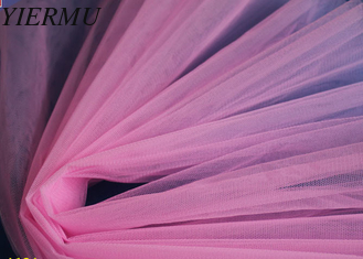 China pink color mesh cloth,100% chinlon mesh fabric for wedding dress etc.. supplier