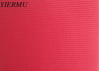 China outdoor chair fabric in Red color 2X1 wire woven PVC coated mesh fabric supplier