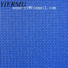 China Blue color 1X1 woven mesh fabric 60&quot; Outdoor Solar PVC Coated Poly UV Fabric supplier