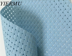 China light blue color Textilene® Solar Screens &amp; Sun Screen Fabric 8*8 woven mesh fabric supplier