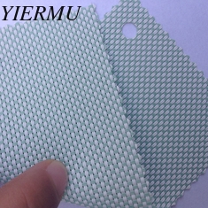 China Textilene PVC Blockout Roller Sunscreen Shade Roller fabric in white with green color supplier
