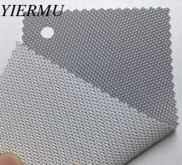 China UV sunshade sunscreen mesh fabric clothing in gray color Textilene material supplier