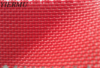 China Red color PVC Coated Polyester Mesh fabric Textilene supplier