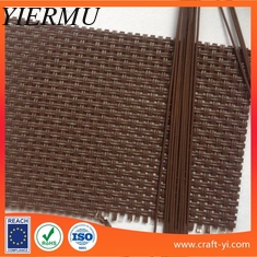 China Brown color wholesale Textilene fabrics 2X2 woven style High Strength fabrics supplier