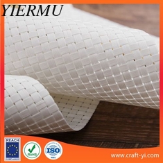 China White color 8X8 Textilene plus mesh fabric anti-ultraviolet ray PVC outside coated supplier