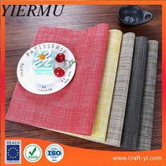 China Textilene placemat and coaster dining mat 45 X 30 cm easy clean square table mat supplier