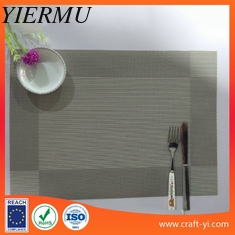 China placemats and coasters vinyl sliver placemats Textilene Placemat dining mat supplier