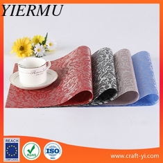 China Reuse Textilene table mat quilted placemat in PVC coated mesh fabric to do supplier