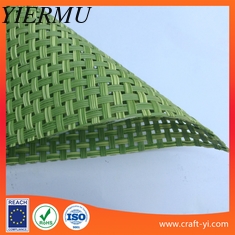 China Rattan gray color Textilene mesh fabric 4X4 weave PVC coated Polyester fabric supplier