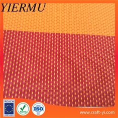 China Textilene Outdoor mesh fabric2X1 weave in red strip Anti-UV fabric supplier