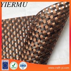 China Brown black color Textilene mesh fabric high strength for sun lounger outdoor chair fabric 4X4 supplier