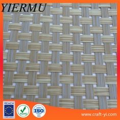 China Rattan color 8X8 Textilene mesh weave fabric in PVC coated mesh outdoor fabric supplier
