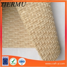 China creamy white PP woven fabric in Textilene PVC coated mesh fabric weave for mat supplier