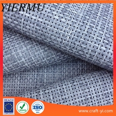 China gray and light gray color mix Textilene material mesh fabric 4X4 woven  fabrics supplier