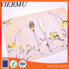 China 30X45cm Woven PVC Textilene Placemats Dining Kitchen Table Mats supplier